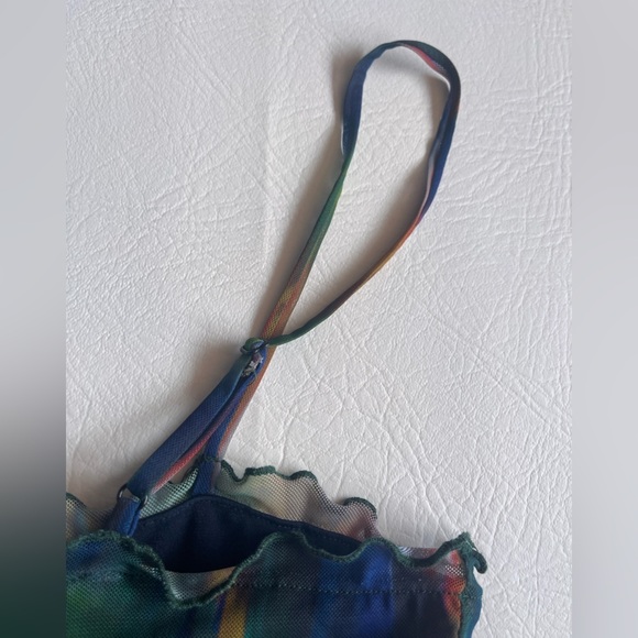 Urban Outfitters Moxie Multi Mesh Mini Slip Dress M - Picture 8 of 11